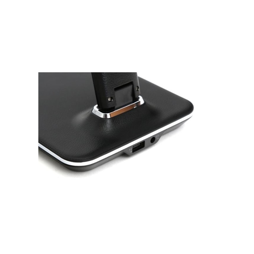 Lámpara de mesa regulable con pantalla LED/9W/230V/12V negro