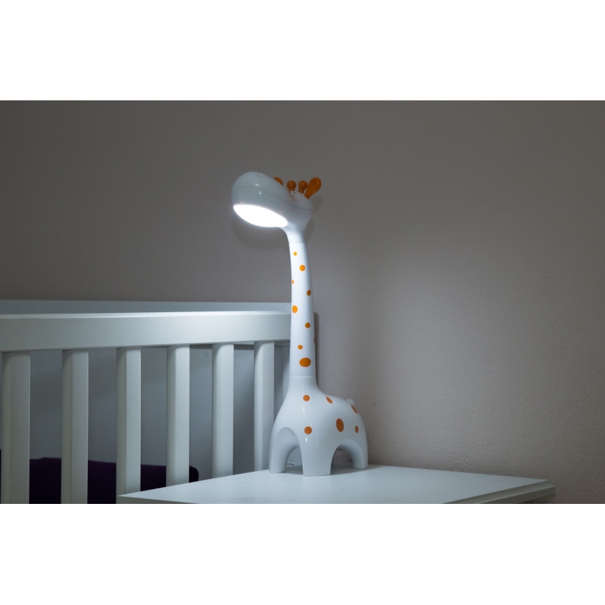 Lámpara de mesa LED infantil regulable 1xLED/6W/230V jirafa