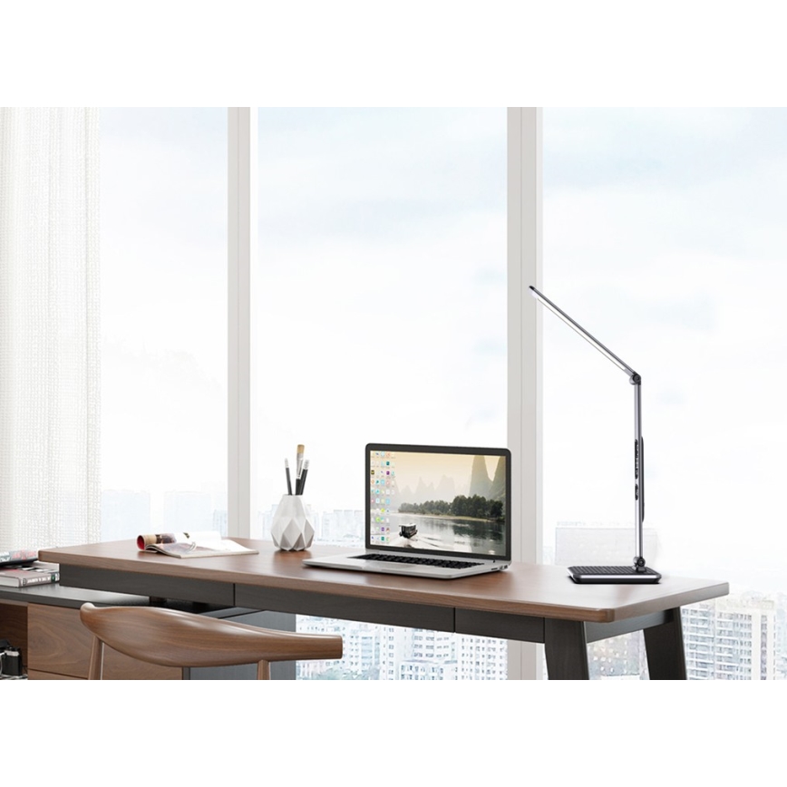 Lámpara de mesa LED regulable LED/8,5W/230V con cargador inalámbrico