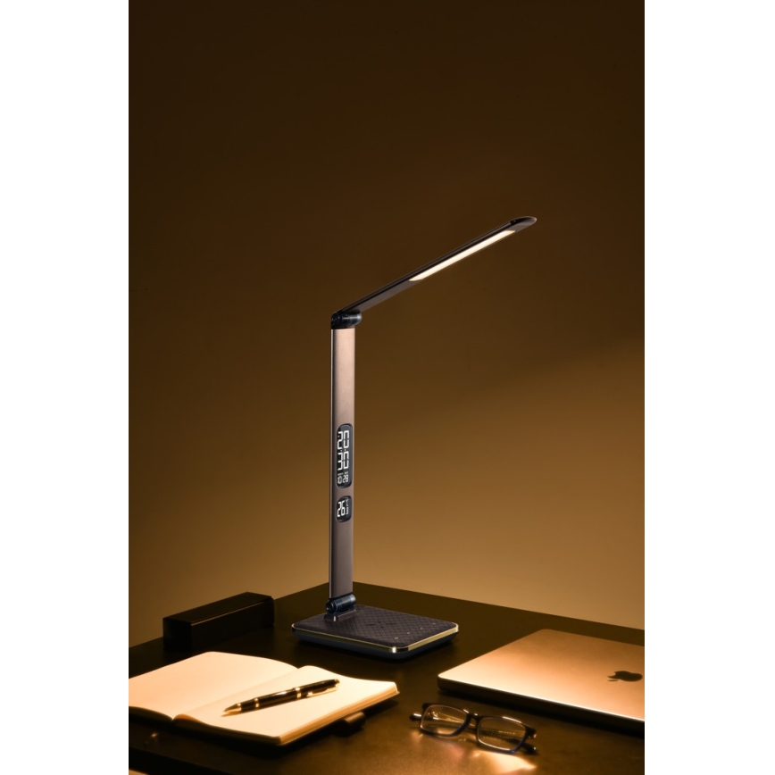 Lámpara de mesa LED regulable LED/8,5W/230V con cargador inalámbrico