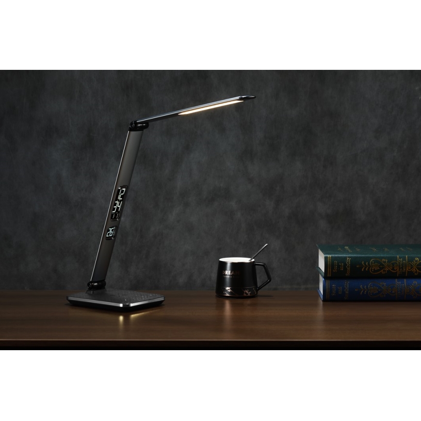 Lámpara de mesa LED regulable LED/8,5W/230V con cargador inalámbrico