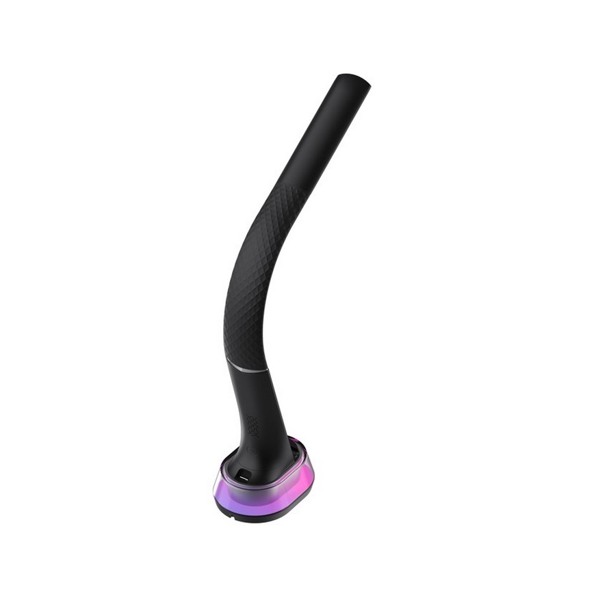 Lámpara de mesa LED RGB regulable con cargador inalámbrico CORELLA LED/7W/12/230V negro