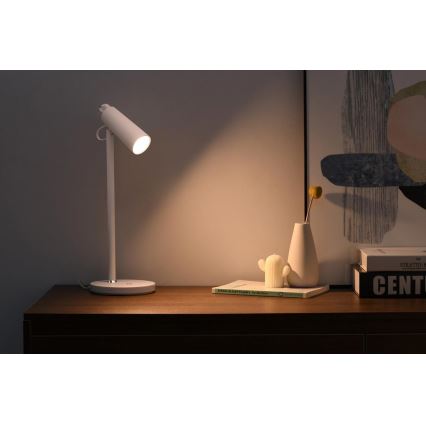 Lámpara de mesa LED regulable con inalámbrico Qi cargando TIT LED/12W/230V blanco