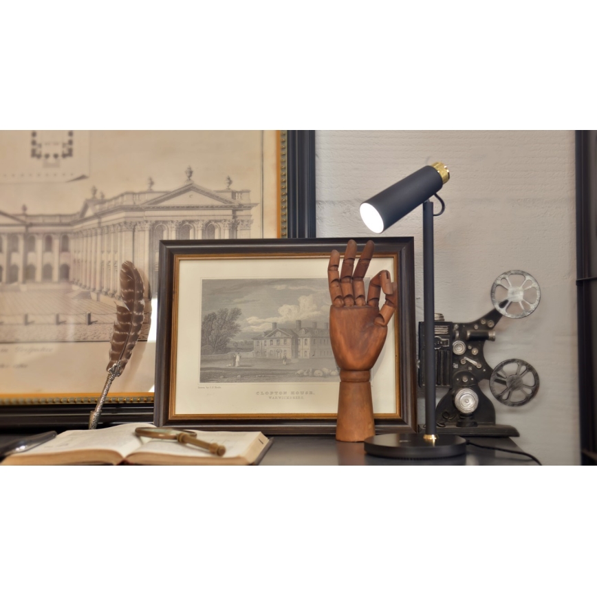 Lámpara de mesa LED regulable con inalámbrico Qi cargando TIT LED/12W/230V negro