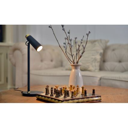 Lámpara de mesa LED regulable con inalámbrico Qi cargando TIT LED/12W/230V negro