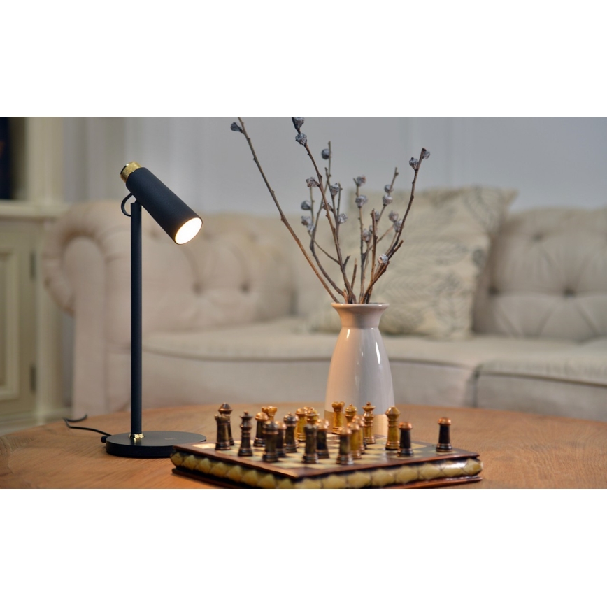Lámpara de mesa LED regulable con inalámbrico Qi cargando TIT LED/12W/230V negro
