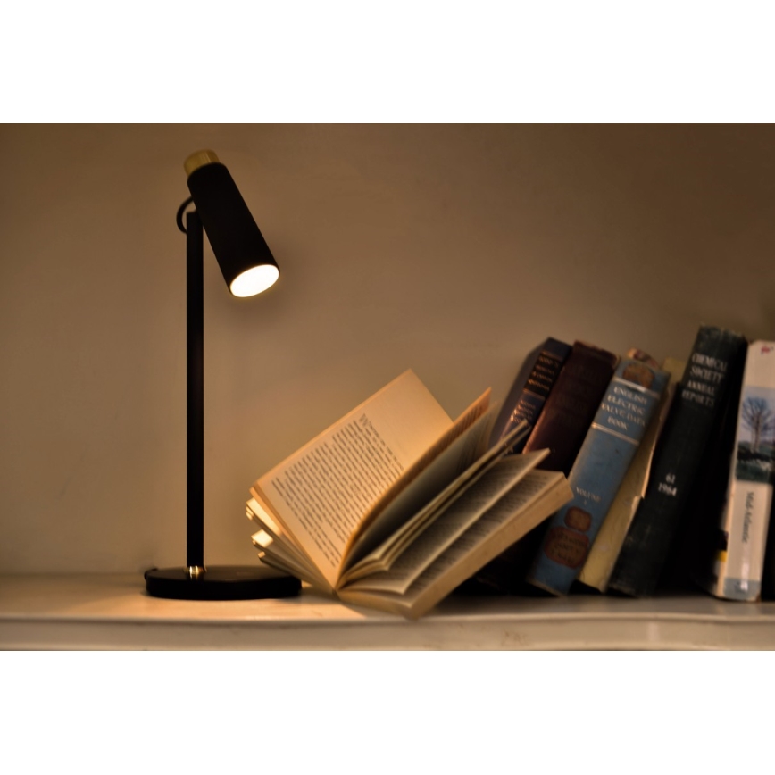Lámpara de mesa LED regulable con inalámbrico Qi cargando TIT LED/12W/230V negro