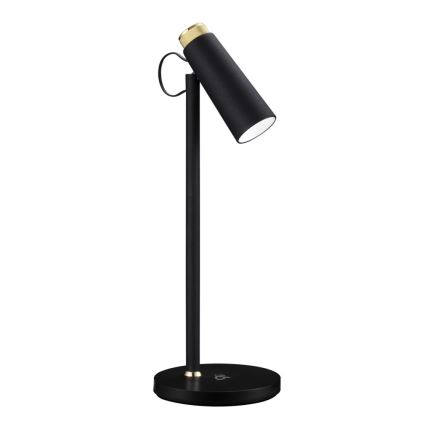 Lámpara de mesa LED regulable con inalámbrico Qi cargando TIT LED/12W/230V negro