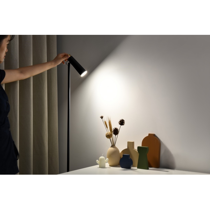Lámpara de pie LED regulable TIT LED/6W/230V negro