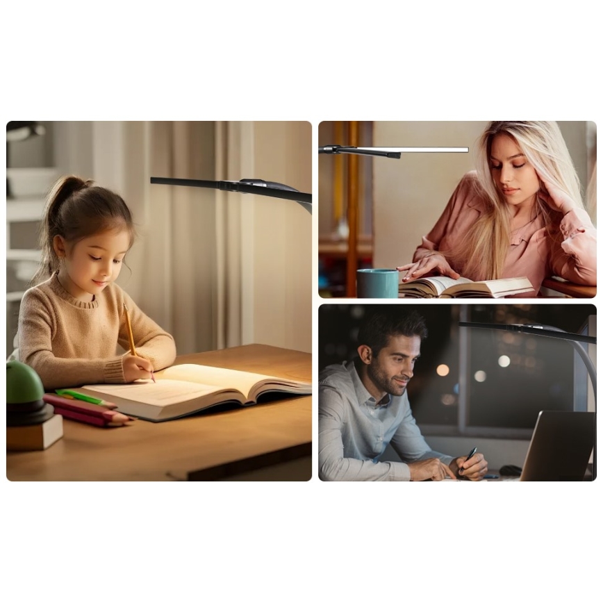 Iluminación LED flexible regulable para monitor OFFICE LED/24W/230V 2700-6300K CRI 95