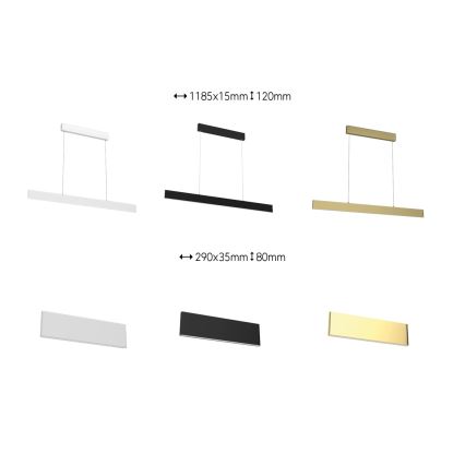 Immax Neo 07129L - Aplique LED LISTON LED/18W/230V ZigBee + Mando a distancia, dorado Tuya