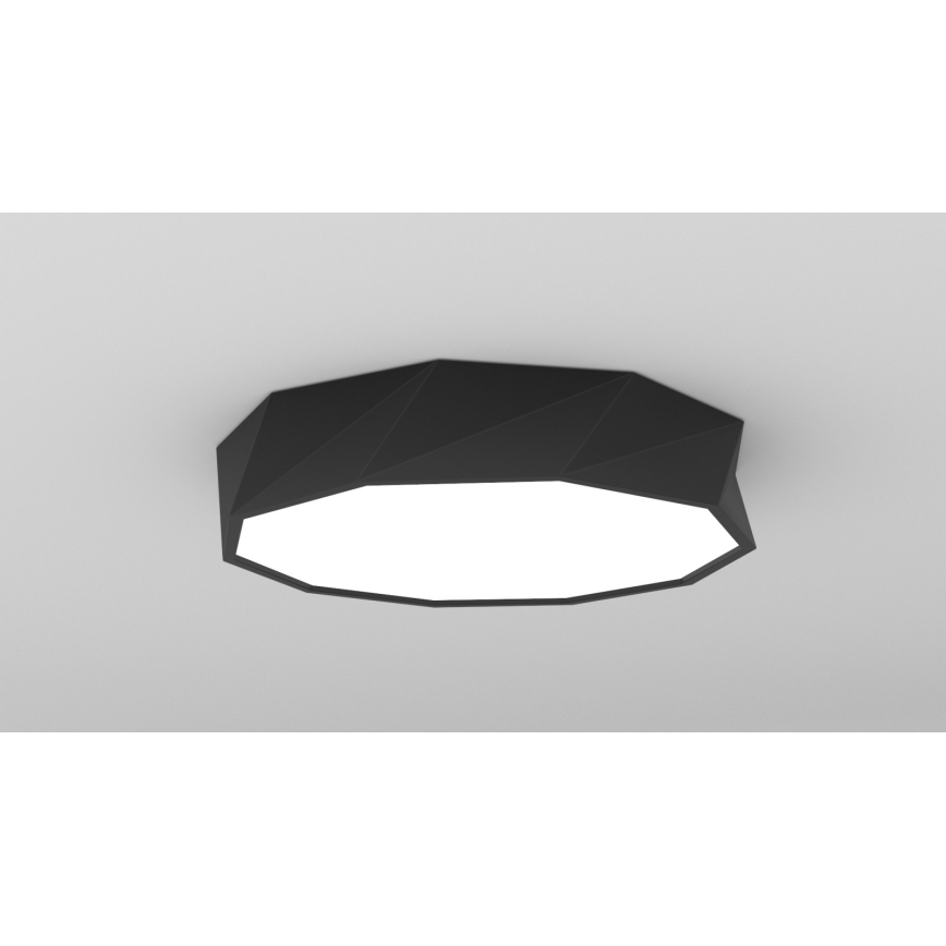 Immax NEO 07130-B60 - LED SMART Plafón con dimmer DIAMANTE negro LED/43W/230V + control remoto 60cm Tuya ZigBee