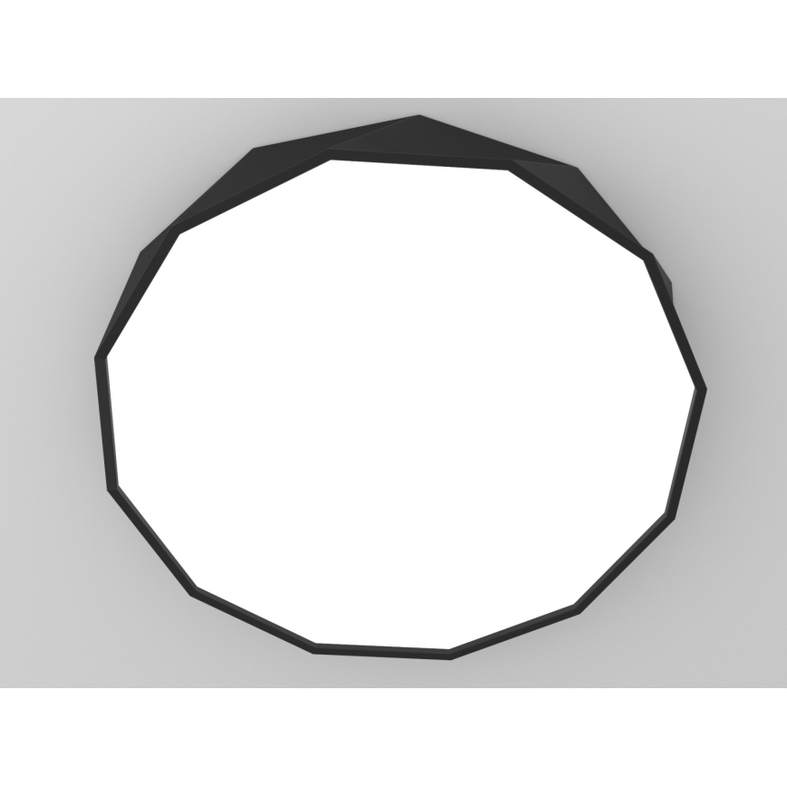 Immax NEO 07130-B80 - LED SMART Plafón con dimmer negro DIAMANTE LED/60W/230V + control remoto 80cm Tuya ZigBee