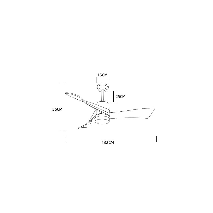 Immax NEO 07136-B - Ventilador de techo LED regulable SOFISTICADO LED/18W/230V roble Wi-Fi Tuya + control remoto