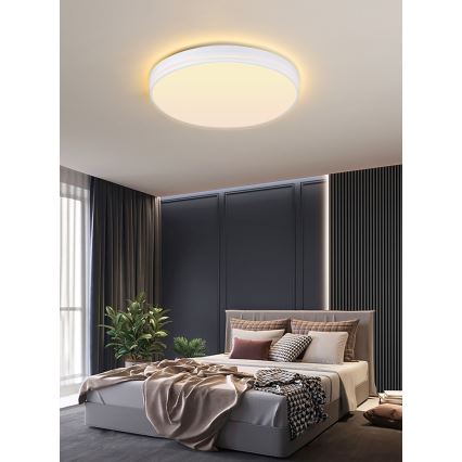 Immax NEO 07149-W40 - Plafón LED regulable NEO LITE AREAS LED/24W/230V Tuya Wi-Fi blanca + mando a distancia