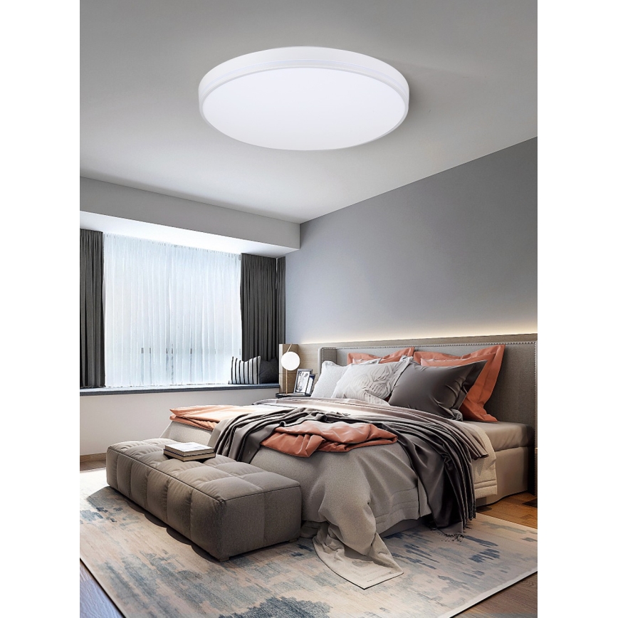 Immax NEO 07149-W51 - Plafón LED regulable NEO LITE AREAS LED/48W/230V Tuya Wi-Fi blanco + mando a distancia
