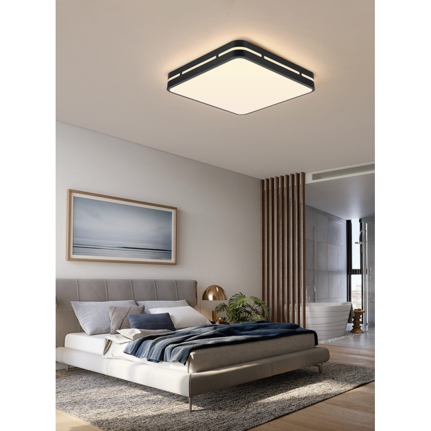 Immax NEO 07154-B30 - Plafón LED regulable NEO LITE PERFECTO LED/24W/230V Wi-Fi Tuya negro + mando a distancia