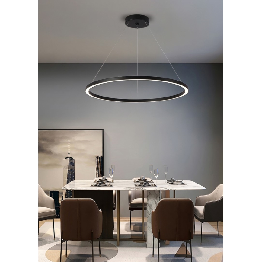 Immax NEO 07158-B80 - Lámpara de araña LED regulable FINO LED/60W/230V Tuya negro + mando a distancia