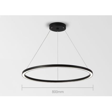 Immax NEO 07158-B80 - Lámpara de araña LED regulable FINO LED/60W/230V Tuya negro + mando a distancia