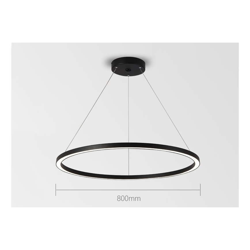 Immax NEO 07158-B80 - Lámpara de araña LED regulable FINO LED/60W/230V Tuya negro + mando a distancia