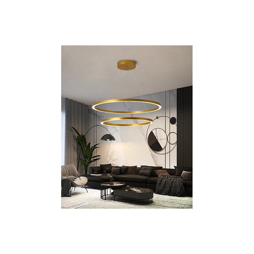 Immax NEO 07159-G80-60 - Lámpara de araña LED regulable FINO LED/93W/230V Tuya dorado + mando a distancia