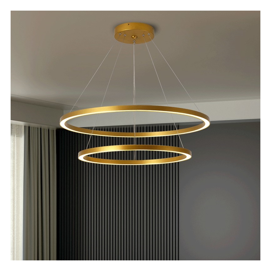 Immax NEO 07159-G80-60 - Lámpara de araña LED regulable FINO LED/93W/230V Tuya dorado + mando a distancia