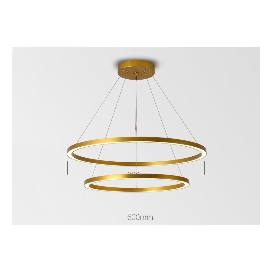 Immax NEO 07159-G80-60 - Lámpara de araña LED regulable FINO LED/93W/230V Tuya dorado + mando a distancia