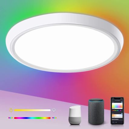 Immax NEO 07164-40 - LED RGB+CCT Plafón regulable NEO LITE TUDO LED/50W/230V Wi-Fi Tuya + Control remoto