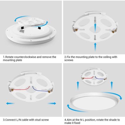 Immax NEO 07164-40 - LED RGB+CCT Plafón regulable NEO LITE TUDO LED/50W/230V Wi-Fi Tuya + Control remoto