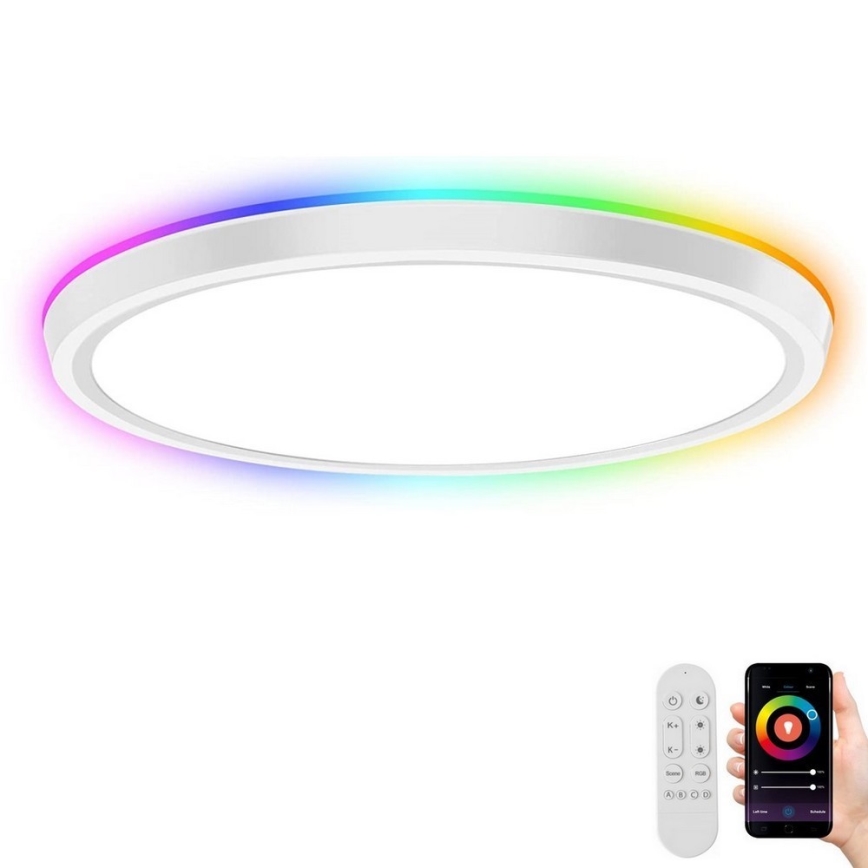 Immax NEO 07164-40 - LED RGB+CCT Plafón regulable NEO LITE TUDO LED/50W/230V Wi-Fi Tuya + Control remoto