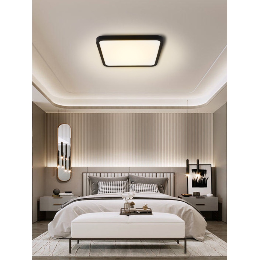 Immax NEO 07167-B40 - LED RGB+CCT Plafón regulable NEO LITE TUDO LED/50W/230V Wi-Fi Tuya negro + control remoto