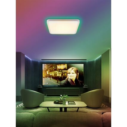 Immax NEO 07168-W40 - LED RGB+CCT Plafón regulable NEO LITE TUDO LED/50W/230V Wi-Fi Tuya blanco + control remoto