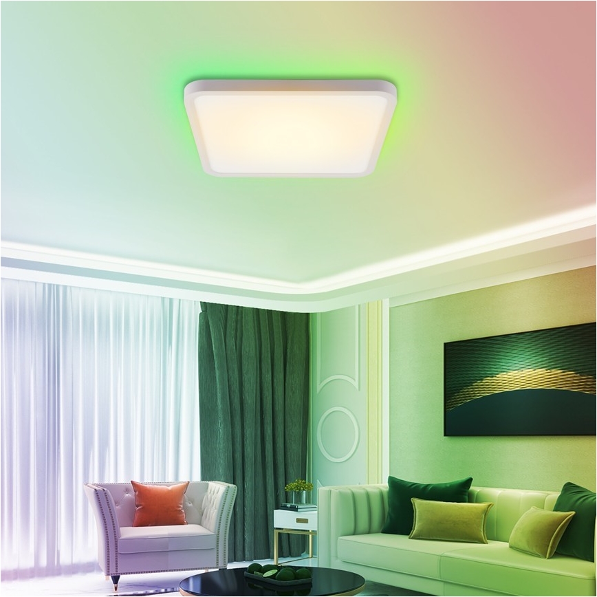 Immax NEO 07168-W40 - LED RGB+CCT Plafón regulable NEO LITE TUDO LED/50W/230V Wi-Fi Tuya blanco + control remoto
