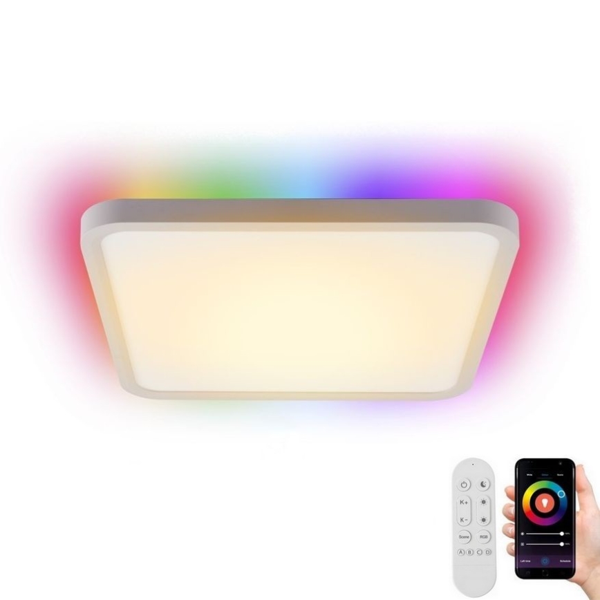 Immax NEO 07168-W40 - LED RGB+CCT Plafón regulable NEO LITE TUDO LED/50W/230V Wi-Fi Tuya blanco + control remoto