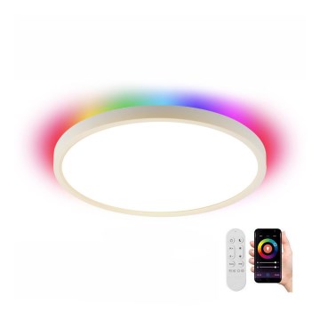 Immax NEO 07169-W60 - LED RGB+CCT Plafón con dimmer NEO LITE TUDO 65W/230V 2700-6500K Wi-Fi Tuya + control remoto blanco