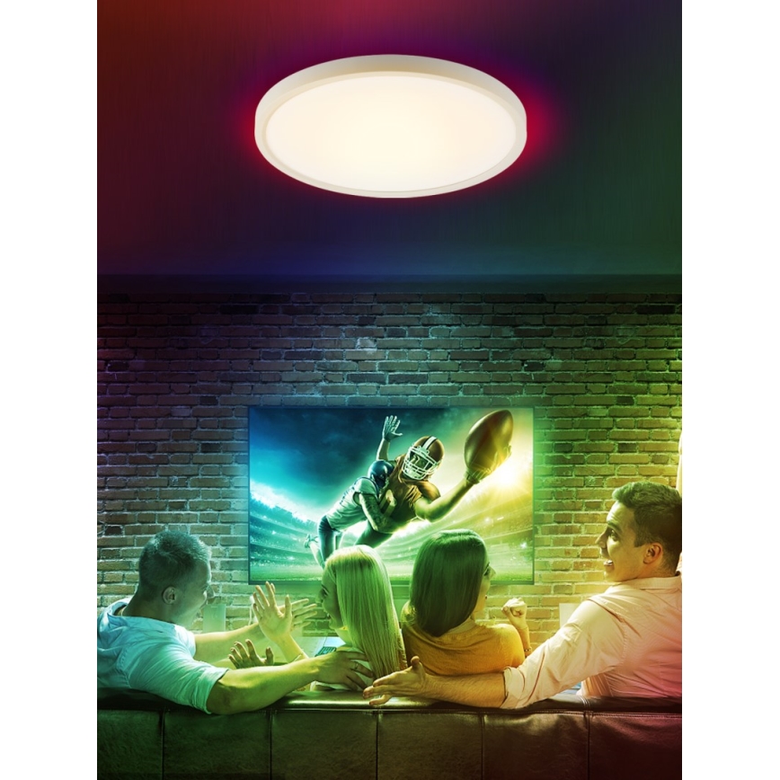 Immax NEO 07169-W60 - LED RGB+CCT Plafón con dimmer NEO LITE TUDO 65W/230V 2700-6500K Wi-Fi Tuya + control remoto blanco