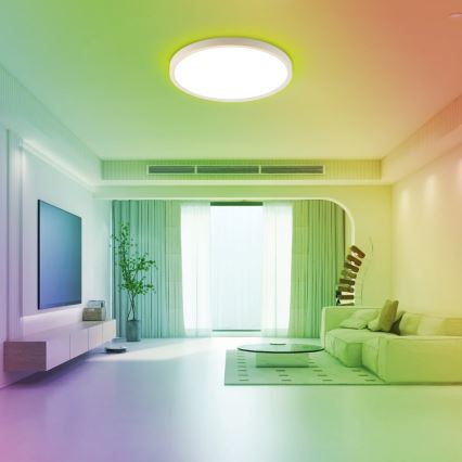 Immax NEO 07169-W60 - LED RGB+CCT Plafón con dimmer NEO LITE TUDO 65W/230V 2700-6500K Wi-Fi Tuya + control remoto blanco