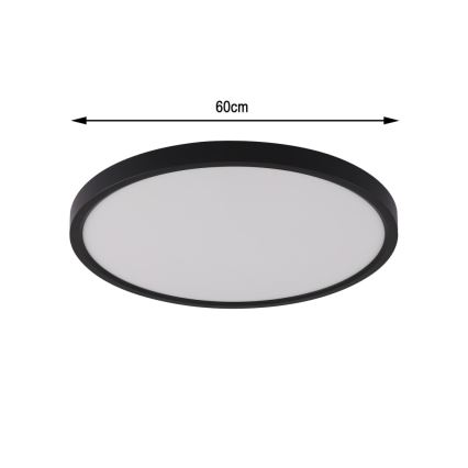 Immax NEO 07170-B60 - LED RGB+CCT Plafón con dimmer NEO LITE TUDO LED/65W/230V 2700-6500K Wi-Fi Tuya negro + control remoto