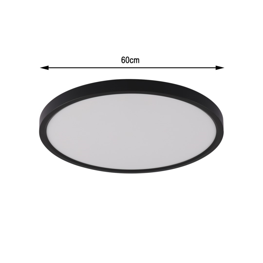 Immax NEO 07170-B60 - LED RGB+CCT Plafón con dimmer NEO LITE TUDO LED/65W/230V 2700-6500K Wi-Fi Tuya negro + control remoto