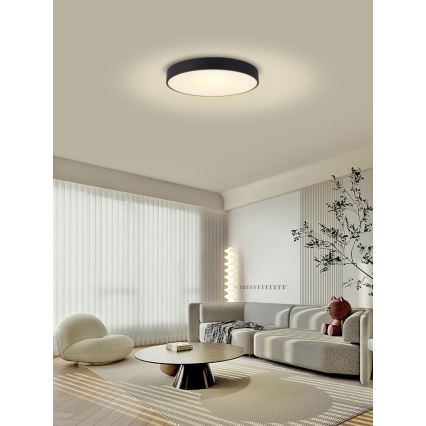 Immax NEO 07202L - Plafón LED regulable RONDATE LED/53W/230V negro Tuya + control remoto