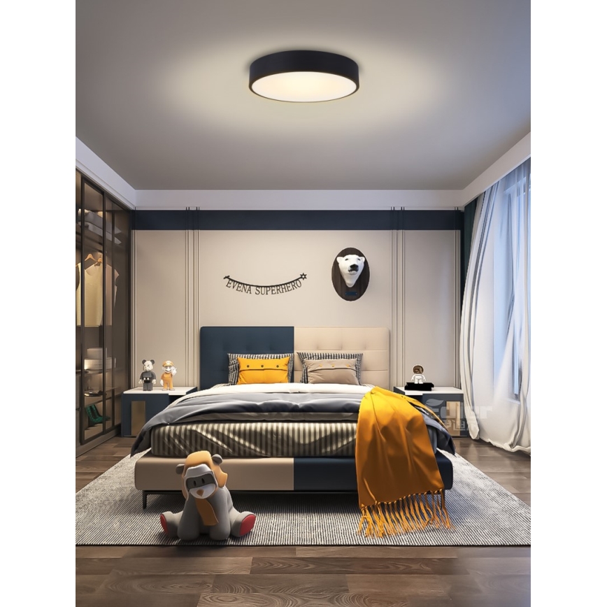 Immax NEO 07202L - Plafón LED regulable RONDATE LED/53W/230V negro Tuya + control remoto