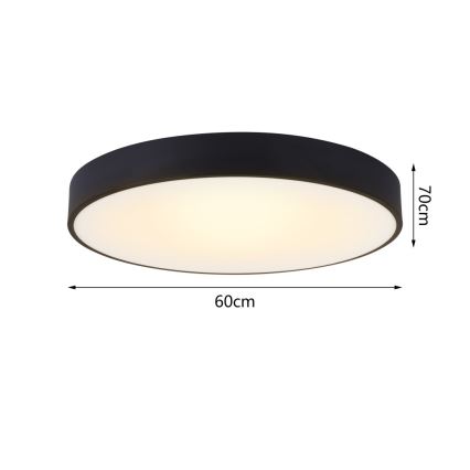 Immax NEO 07202L - Plafón LED regulable RONDATE LED/53W/230V negro Tuya + control remoto