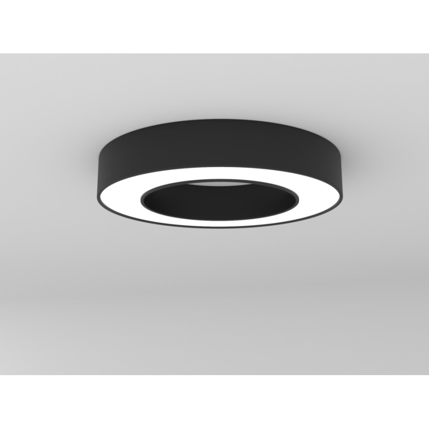 Immax NEO 07209L - Plafón LED regulable PASTEL LED/53W/230V 60 cm negro Tuya + control remoto