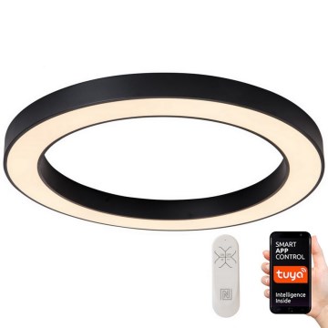 Immax NEO 07210L - Plafón LED regulable PASTEL LED/68W/230V 95 cm negro Tuya + control remoto