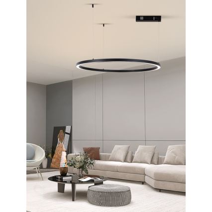Immax NEO 07215L - Lámpara de araña LED regulable FINO LED/60W/230V 80 cm negro Tuya + control remoto