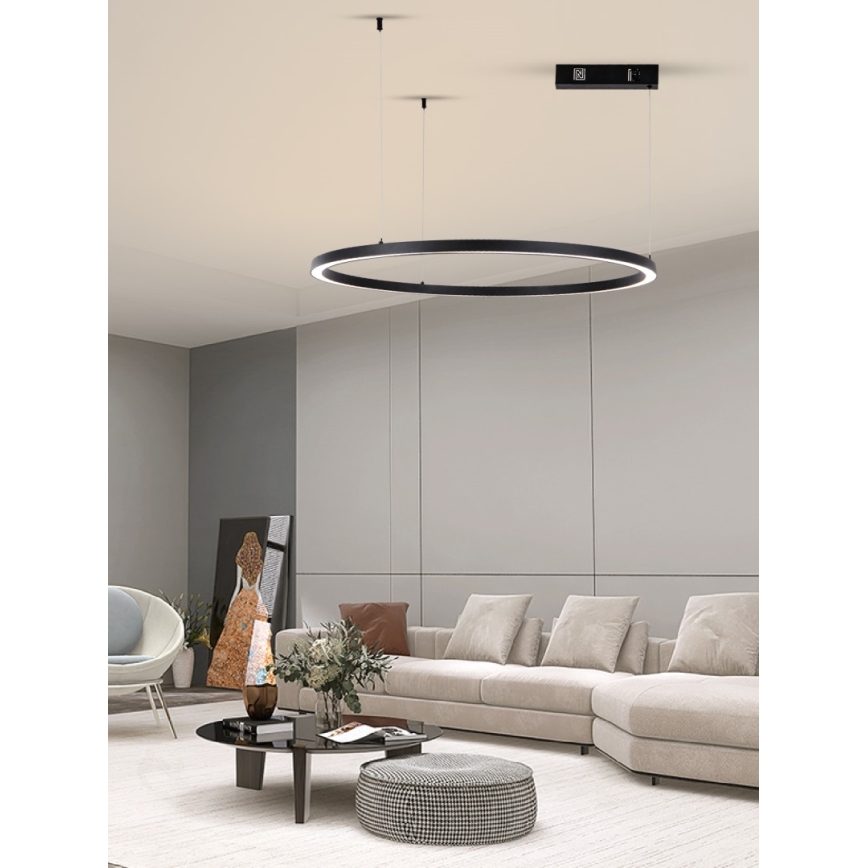 Immax NEO 07215L - Lámpara de araña LED regulable FINO LED/60W/230V 80 cm negro Tuya + control remoto