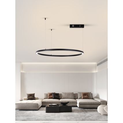 Immax NEO 07215L - Lámpara de araña LED regulable FINO LED/60W/230V 80 cm negro Tuya + control remoto