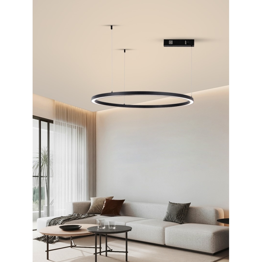 Immax NEO 07215L - Lámpara de araña LED regulable FINO LED/60W/230V 80 cm negro Tuya + control remoto