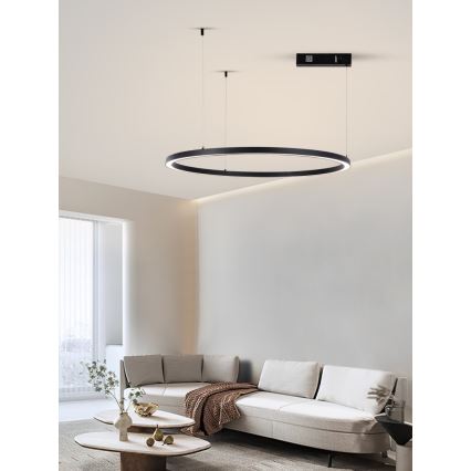 Immax NEO 07215L - Lámpara de araña LED regulable FINO LED/60W/230V 80 cm negro Tuya + control remoto