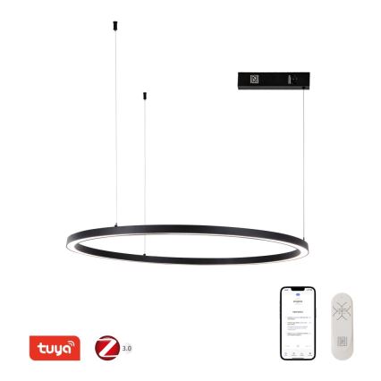 Immax NEO 07215L - Lámpara de araña LED regulable FINO LED/60W/230V 80 cm negro Tuya + control remoto